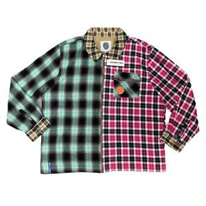 LRG X Round Two Zip Shirt Women 2XL XXL Flannel Plaid Long Sleeve Jacket Shacket